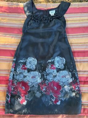 M.S.S.P. Black Ruffle Yoke Dress